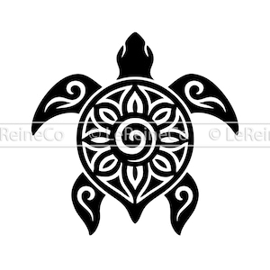 Tortuga marina tribal SVG, Animal marino SVG para Cricut, Diseño de camiseta de playa, Sublimación de vacaciones de verano PNG, Vector, Silueta