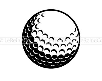 Minimalist Golf Ball Silhouette SVG, PNG, Vector (Digital Download)