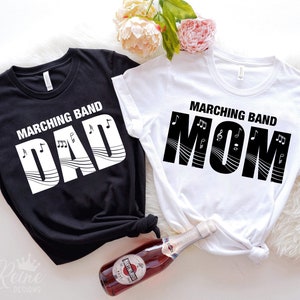 Paquete de Svg de mamá y papá de banda de música, Svg de camiseta de banda de música, Svg de mamá de banda, Svg de papá de banda, Svg de familia de banda, Cricut, Svg Png Eps