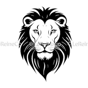 Lion Clip Art, Lion Graphic, Lion Vector, Lion Logo, Lion Design, Lion Cut File, Lion Silhouette, Eps Svg Dxf Png, Sublimation Design