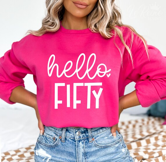 Hello Fifty Svg, Hello 50 Svg, Fifty Birthday Svg, Fiftieth Birthday svg, 50th Bday Shirt Svg, Fifty-Licious Svg, Svg Png Eps, Cricut