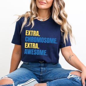 Svg extra chromosome, png extra génial, sublimation de sensibilisation à la trisomie 21, Svg Cricut bleu jaune, dicton ayant des besoins spéciaux, cadeau Chromie