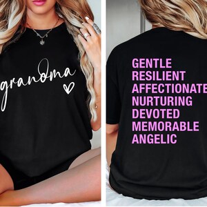 Camiseta Svg Png de abuela, regalo tipográfico de abuela con palabra oculta, camiseta Svg de abuela cariñosa, cumpleaños de abuela o Día de la Madre Png, Cricut