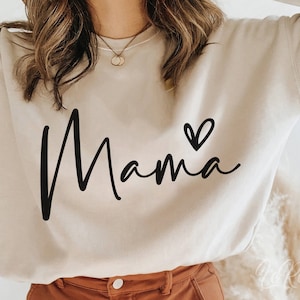 Mama SVG and PNG, Mom Shirt Svg, Shirts For Moms, Mama Shirt Svg, Silhouette and Cricut Cut Files, Mom