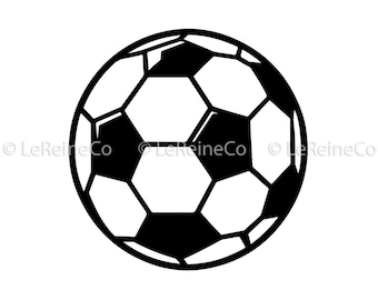 Soccer Ball Svg, Soccer Ball Clipart, Soccer Ball Dxf, Silhouette Cut File, Vector, Svg Png Eps Dxf