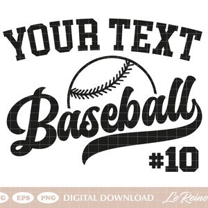 Custom Baseball Text Logo Svg, Custom Baseball Name, Baseball Shirt Png, Cricut Cut Files