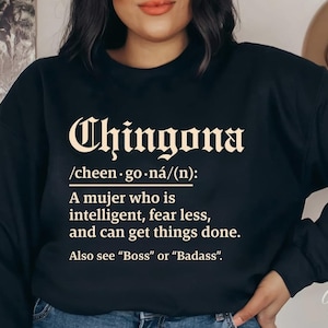 Chingona Definition-Svg Png, Latein- feministisches Zitat-Shirt-Design, Mujer Boss Babe-Svg-Datei, ermächtigte Frau Sublimation Png Cricut