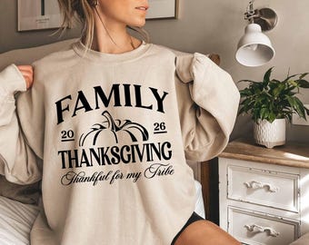 Family Thanksgiving 2026 Svg, Thankful Family Svg, Thanksgiving Group Svg, Thanksgiving Matching Family Shirt Svg, Cricut, Sublimation Png
