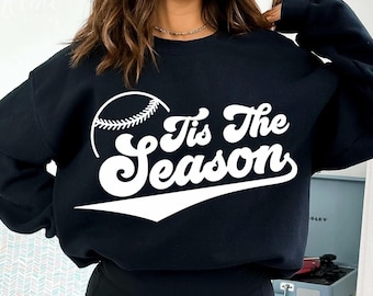 Tis The Season Baseball Softball Svg Png, Baseball Season Shirt Svg, Baseball Player Gift Svg, Sports Mom Sublimation Png Cricut File