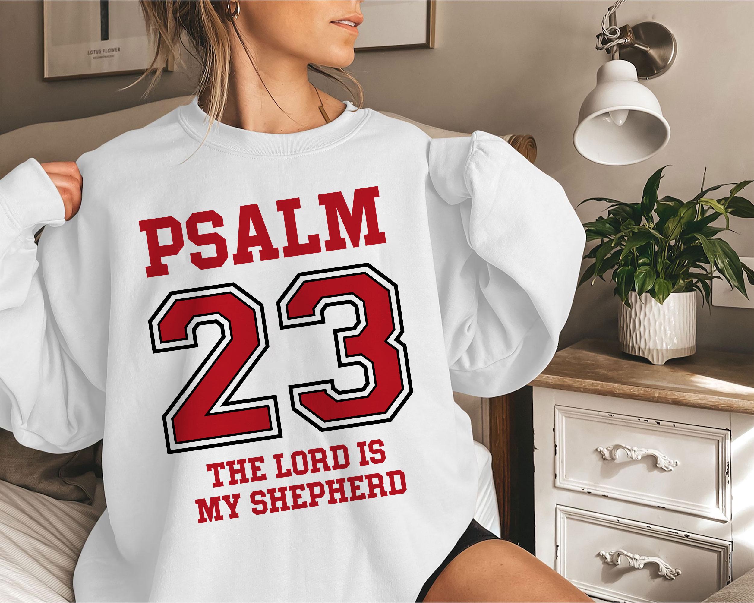 Psalm 23 Svg Png, The Lord Is My Shepherd Svg, Bible Verse Svg, Christian Football Jersey Svg, Scripture Svg, Faith Svg for Cricut