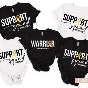 Squadra di supporto personalizzata per il cancro infantile in formato SVG, Nome della squadra per il cancro in formato SVG, Abbinamento per la consapevolezza dell'infanzia in formato SVG, Nastro d'oro pediatrico in formato SVG PNG EPS