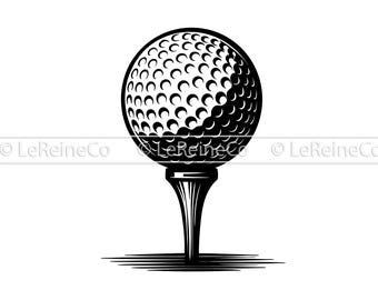 Golf Ball On Tee Svg Png, Golfer Cricut Cut File For Dad, Retro Golf Clipart, Sublimation For Golf Lover Gifts, Vintage Golf Vector