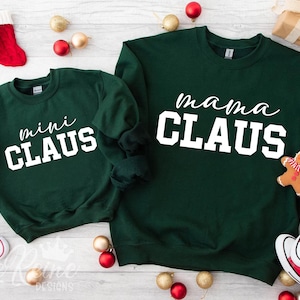 Mama Claus Mini Claus Bundle, Christmas Svg, Christmas Shirt Svg, Merry Mama Mini Svg, Mama and Mini Shirt Svg, Christmas Family Matching