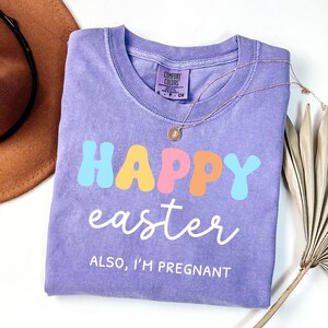 Feliz Páscoa Gravidez SVG, Anúncio de Bebê de Páscoa PNG, Bonito Pastel Cricut SVG, Revelação de Grávida Sublimação, Design de Camisa de Férias de Primavera