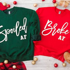 Spoiled Af Svg, Broke Af Svg, Matching Shirts Bundle, Funny Couples Shirts Svg, Cricut, Svg Png Eps