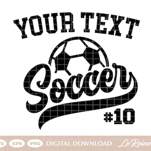 Aangepaste voetbal Svg, aangepaste voetbalnaam, voetbalshirt Svg, voetbalteam Svg Png Eps, Cricut Cut-bestand, sublimatie