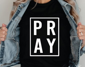 Pray Christian Cross SVG: Shirt Design, Scripture (Digital Download)