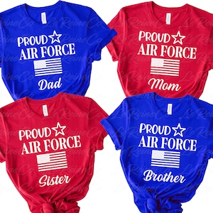 Trotse luchtmacht familiebundel, 8 ontwerpen, Amerikaanse militaire Svg, moeder, vader, zus, broer, oma, opa, tante, oom, Cricut, sublimatie