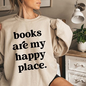 Los libros son mi lugar feliz Svg, Trendy Bookish Svg, Libro de lectura Svg, Lector de libros Svg, Biblioteca Svg Png Eps, Cricut Cut File, Sublimación