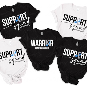 Diabetes Support Squad Svg, Svg de guerrier, Svg d'équipe de soutien de combattant, Svg de chemise de famille, Svg de sensibilisation au diabète, fichier de coupe Cricut, Sublimation