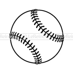 Baseball Svg Png, Minimalist Softball Ball Svg, Sports Stitch Circle Design, Cricut Baseball Clipart, Sublimation Png for Game Day