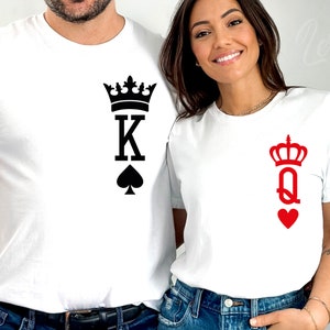 Król i Królowa Svg, Królowa Kier i Król Pik Svg, Karty do gry Svg, Król Królowa Svg, Król Korona Svg, Para Svg Png Eps, Cricut