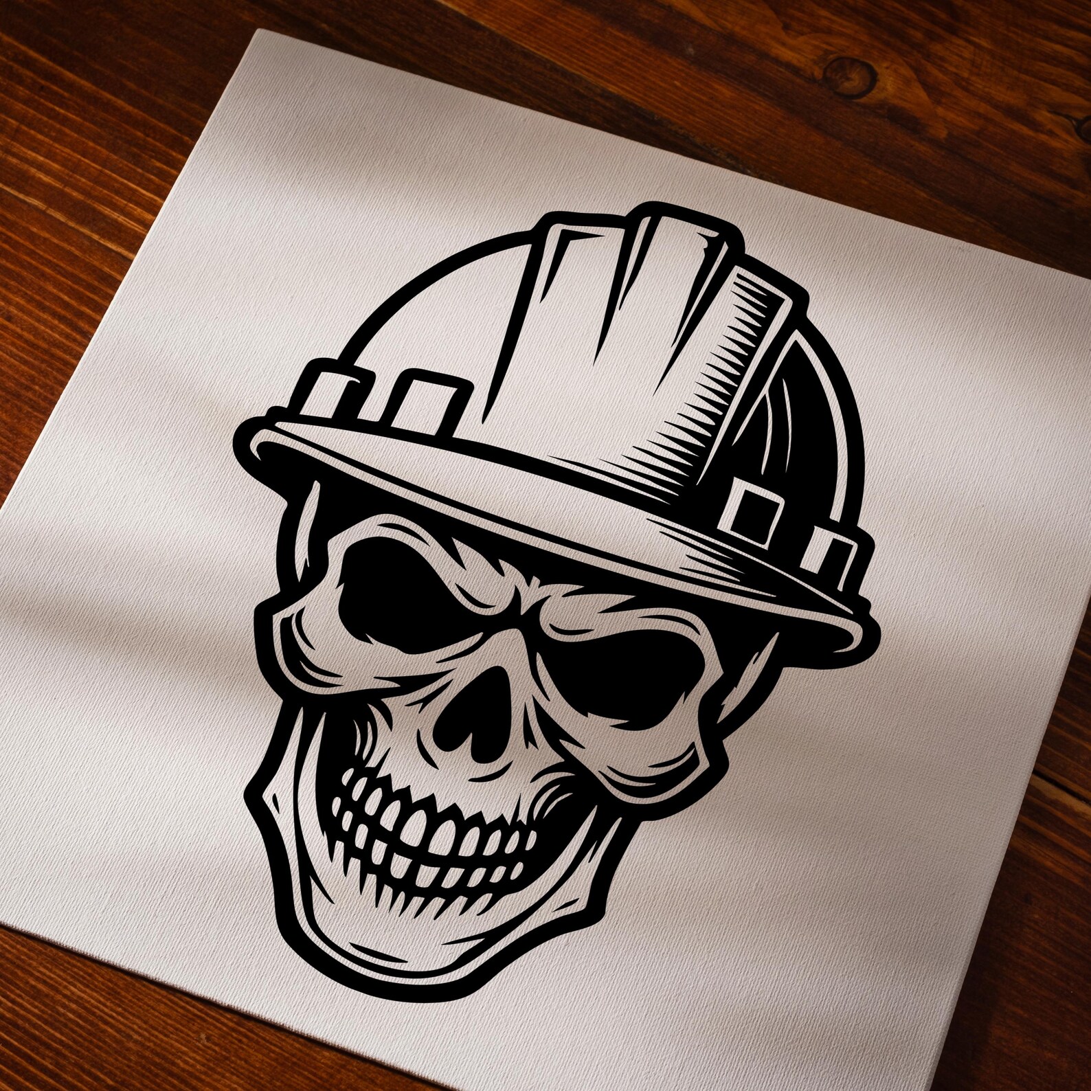 Skull With Hard Hat Svg, Construction Worker Clipart, Engineer Svg ...