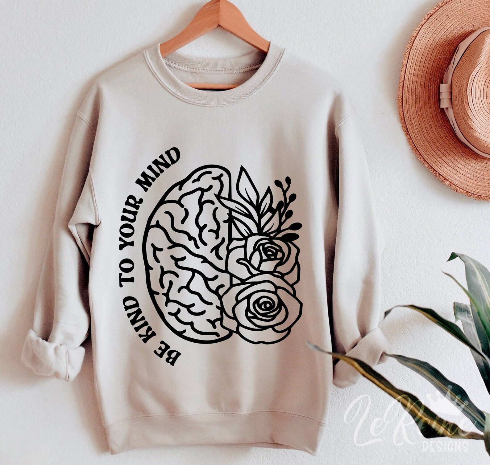 Be Kind to Your Mind SVG PNG Mental Awareness Floral Brain - Etsy