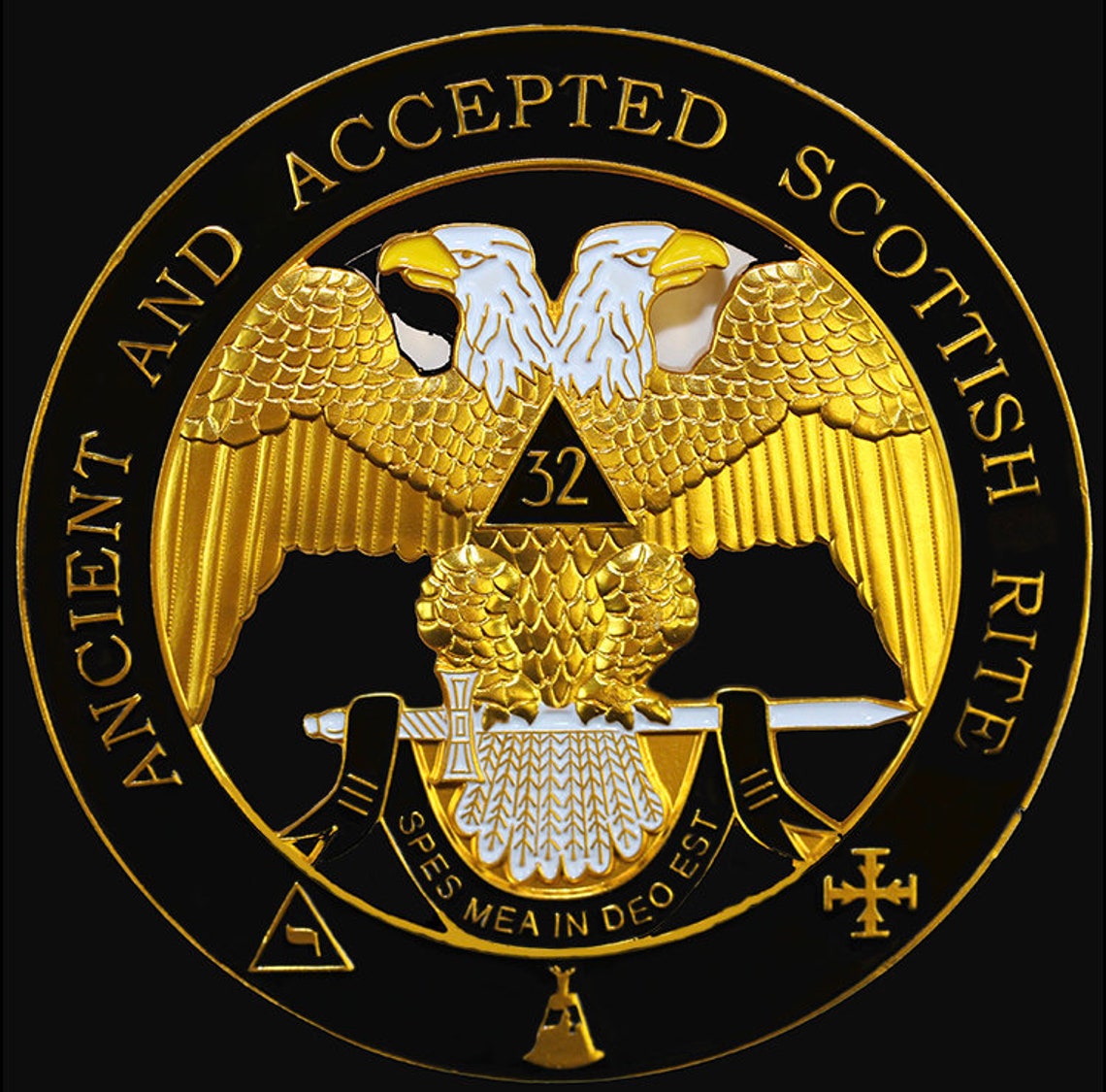 Scottish Rite Wings Down Car Emblem - Etsy