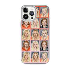Lindsay Lohan Mugshots Collage iPhone Cases