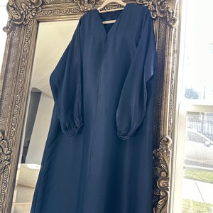 Blue abaya comes with blue scarf hijab