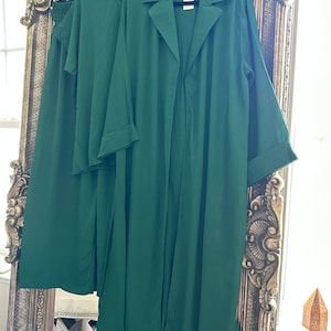 Emarald green linen abaya set for this summer free size fits small medium large fast shipping