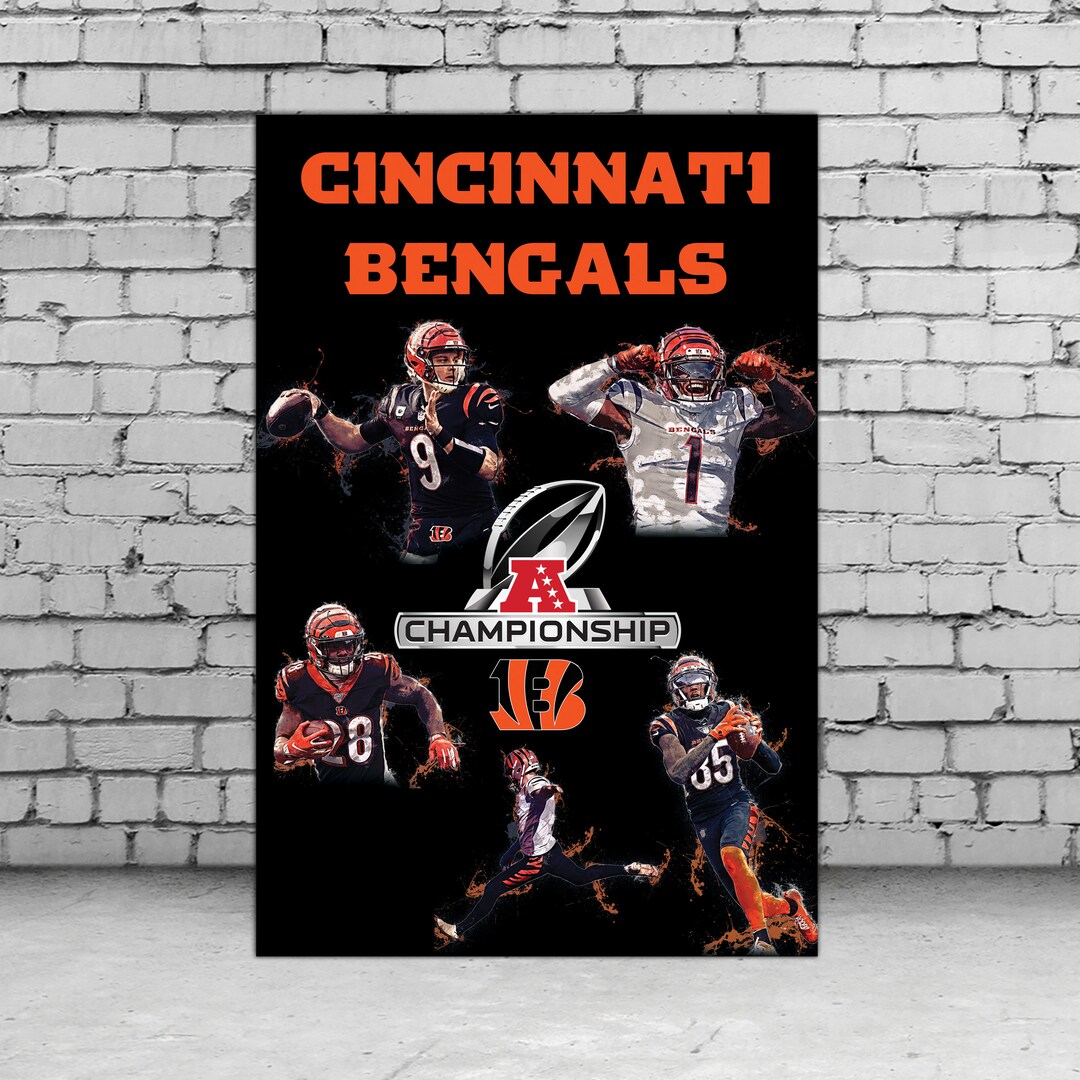 Cincinnati Bengals AFC Champs Canvas Cincinnati Bengals Wall Etsy