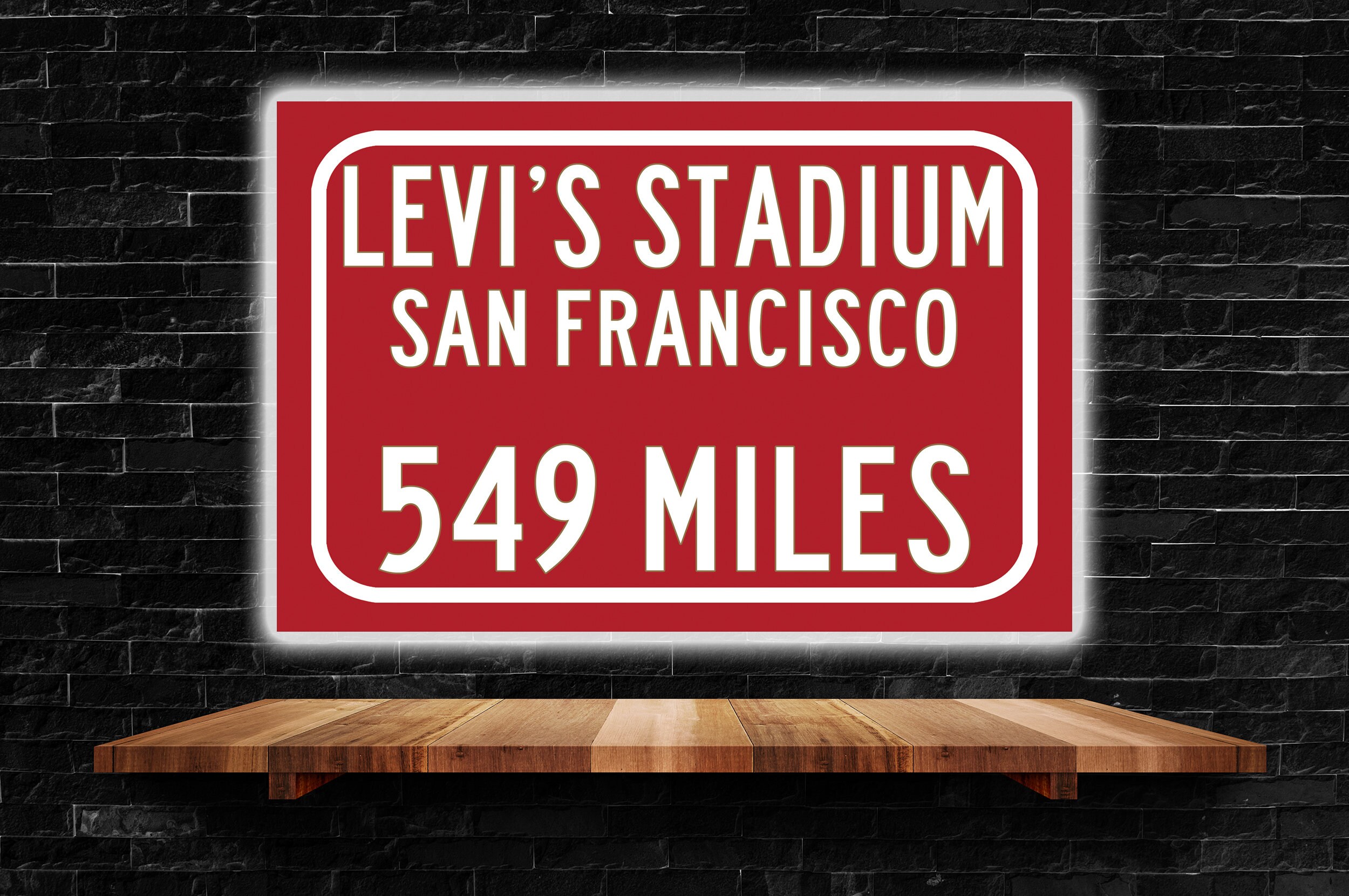 Levi's Stadium San Francisco California distance Sign - Etsy