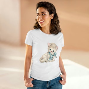 Retro Kitsch Cat Shirt, Vintage Kitschy Kitten Tee, Cat Lovers T-Shirt, Cat Mom Shirt, Cute Kitten Shirt, Mid Century Cat Shirt image 5