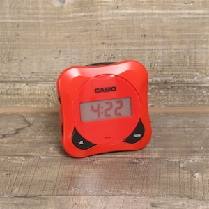 Vintage Casio Alarm Clock Digital Red