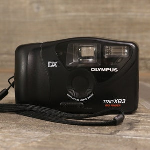 Werkende Olympus Trip XB3 Big Finder automatische filmcamera 35 mm met behuizing zelfontspanner flitser