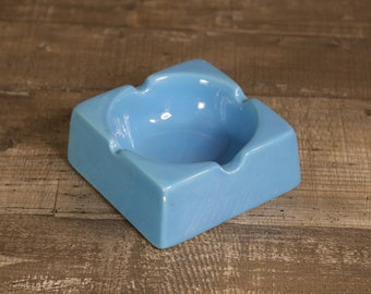 Vintage Blue Ashtray Space Age 70s