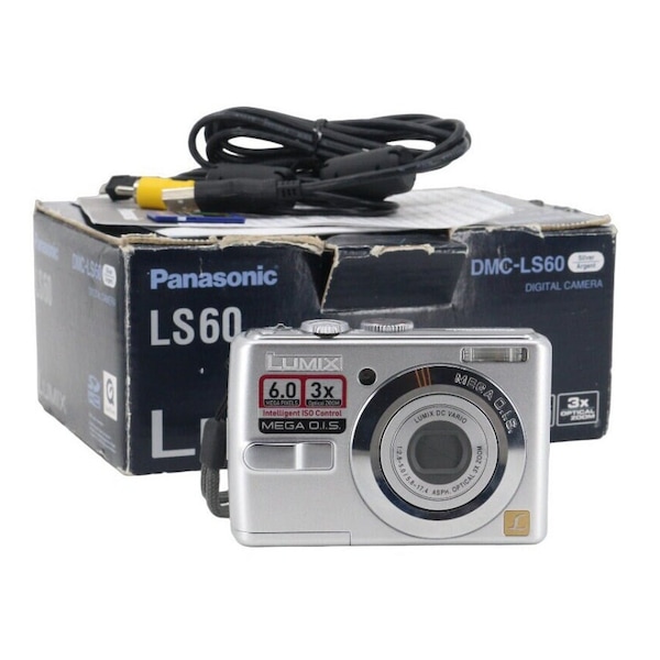 MINT Panasonic DMC-LS60 Vintage Digital Camera with Memory Card, Box and USB Cable