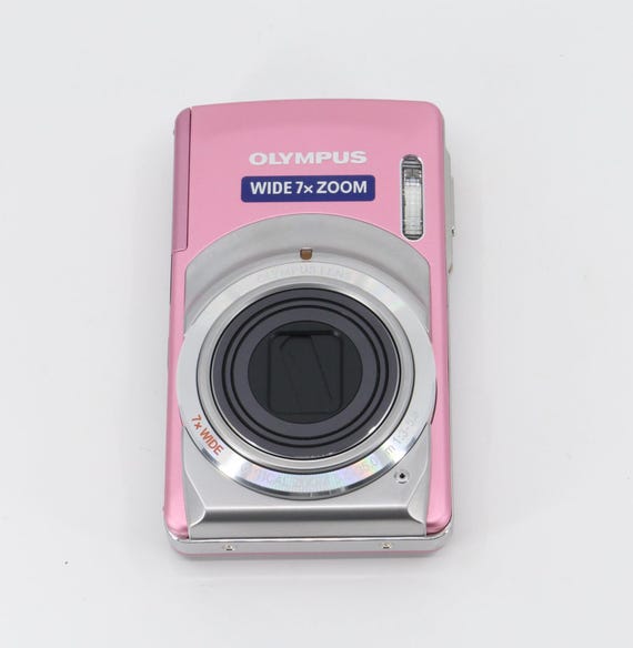 MINT Rare Olympus μ-7010 Mju Pink Digital Camera Set (power