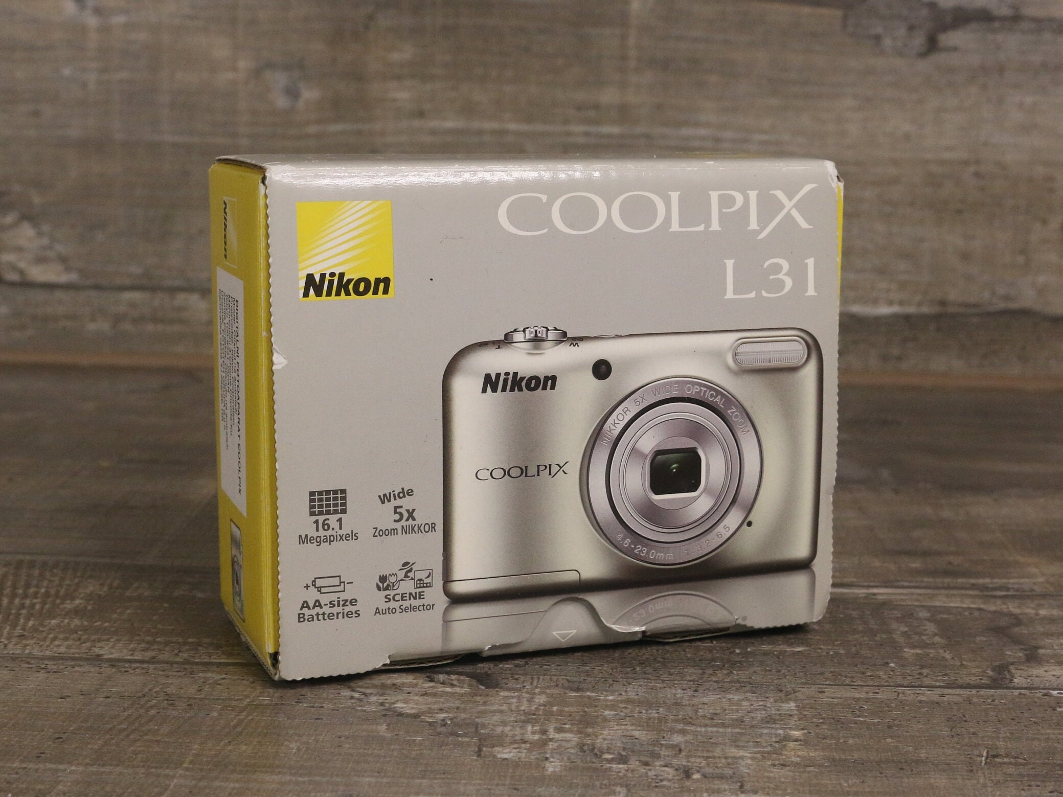 Boxed Nikon Coolpix L31 Digital Camera With Strap, Manual and SD