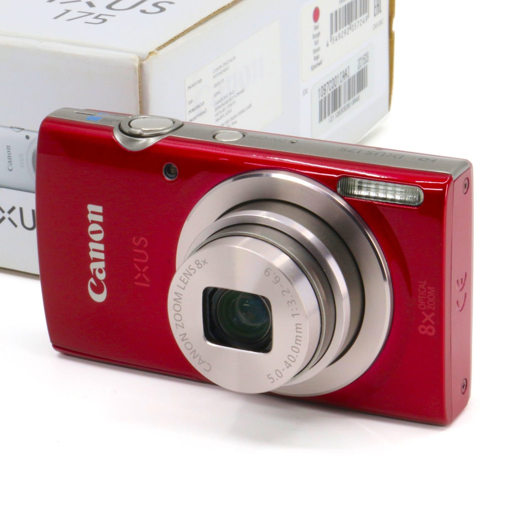 Boxed Canon Ixus 175 Vintage Digital Camera Red Full Set With 