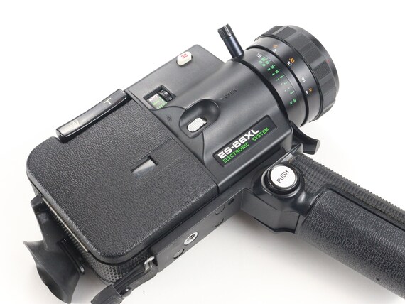 MINT Sankyo ES-66XL Super 8 Film Camera Set With Lens Hood, Cap