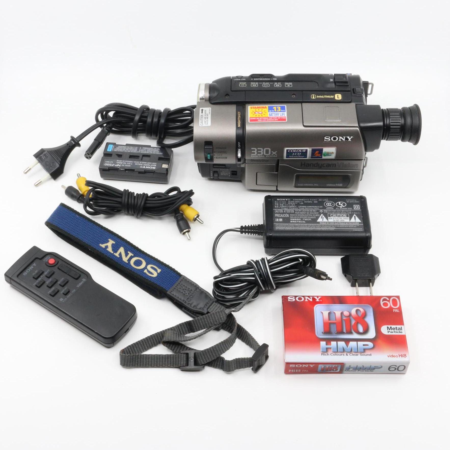 Full SET Mint Sony Handycam CCD-TRV46E Video Hi8 Pal With American