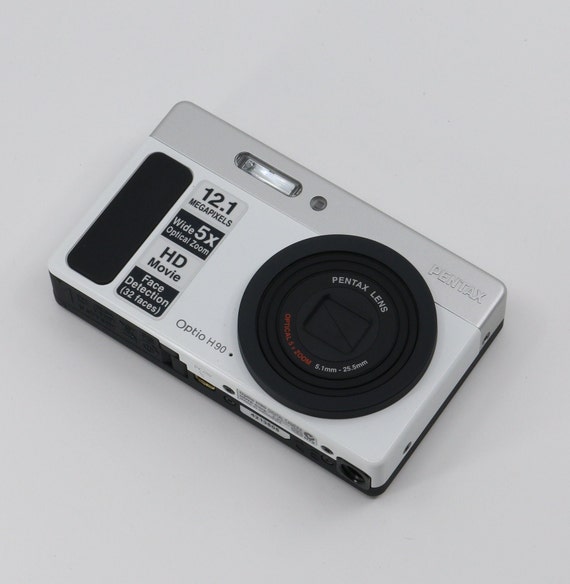 New Rare GIFT Pentax Optio H90 Ceramic White Vintage Digital