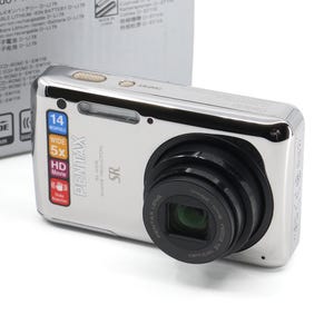 RARE New Chrome Pentax Optio S1 Reflective Vintage Digital Camera Set