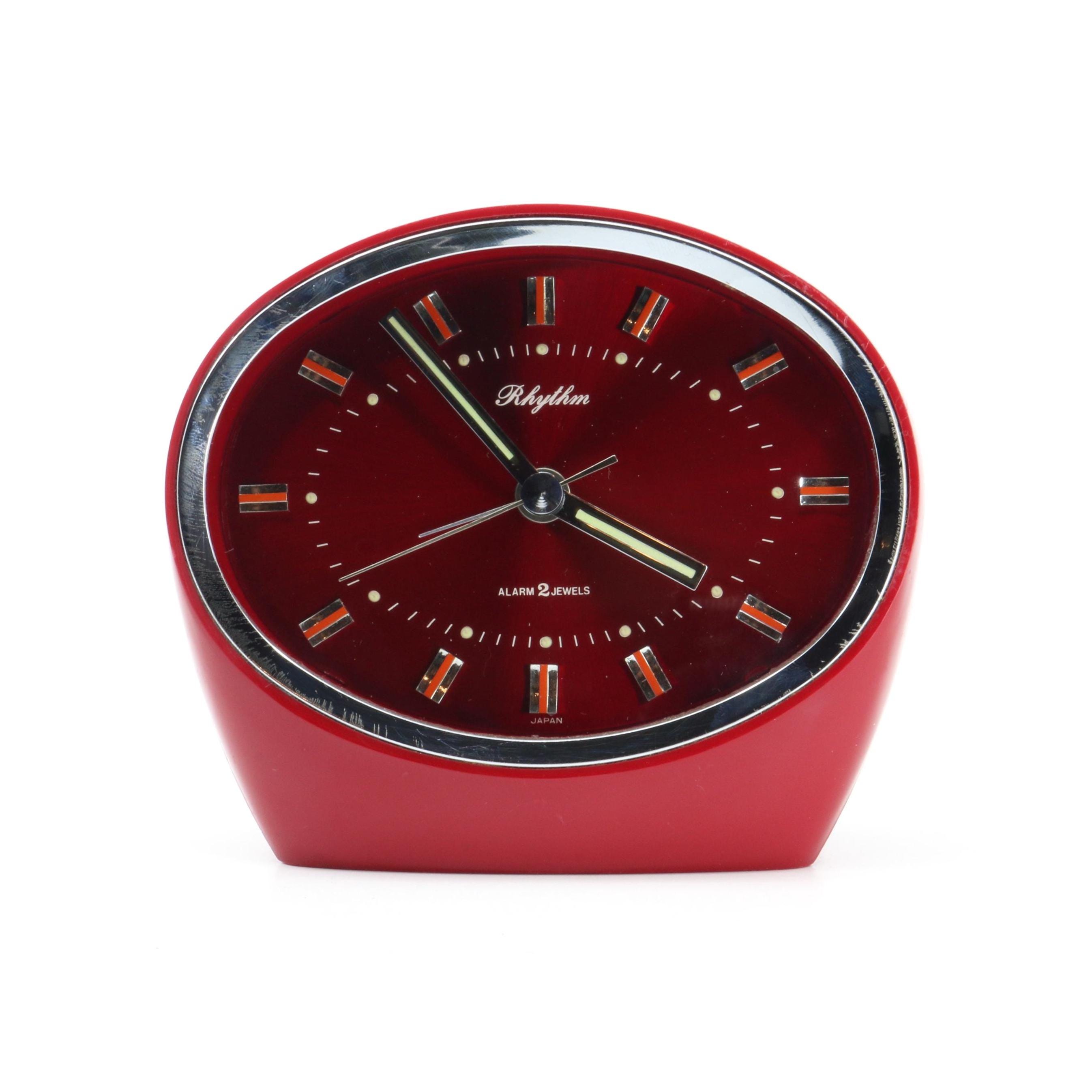 Rhythm Vintage Winding Alarm Clock 2 Jewels Space Age - Etsy