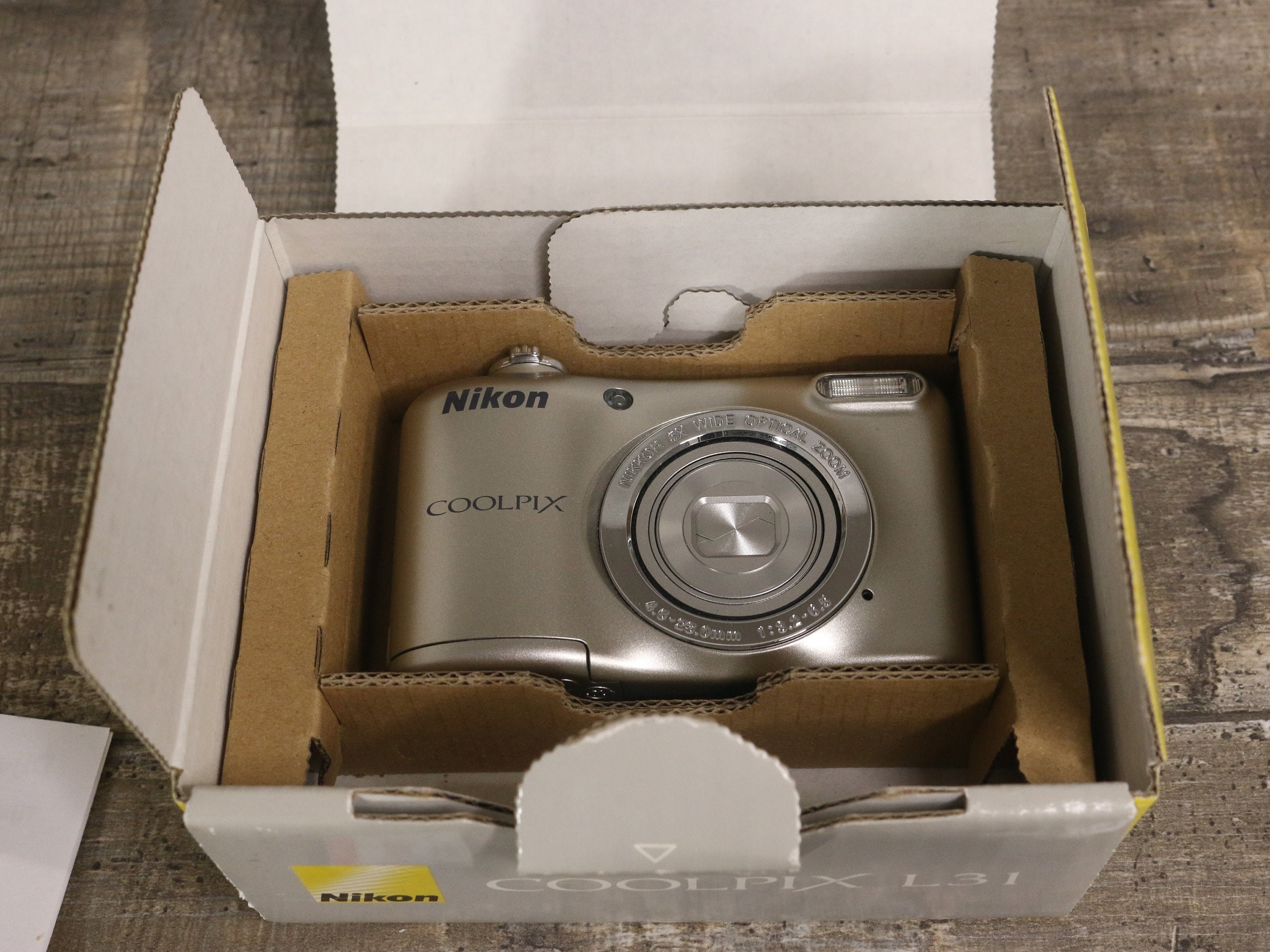 Boxed Nikon Coolpix L31 Digital Camera With Strap, Manual and SD