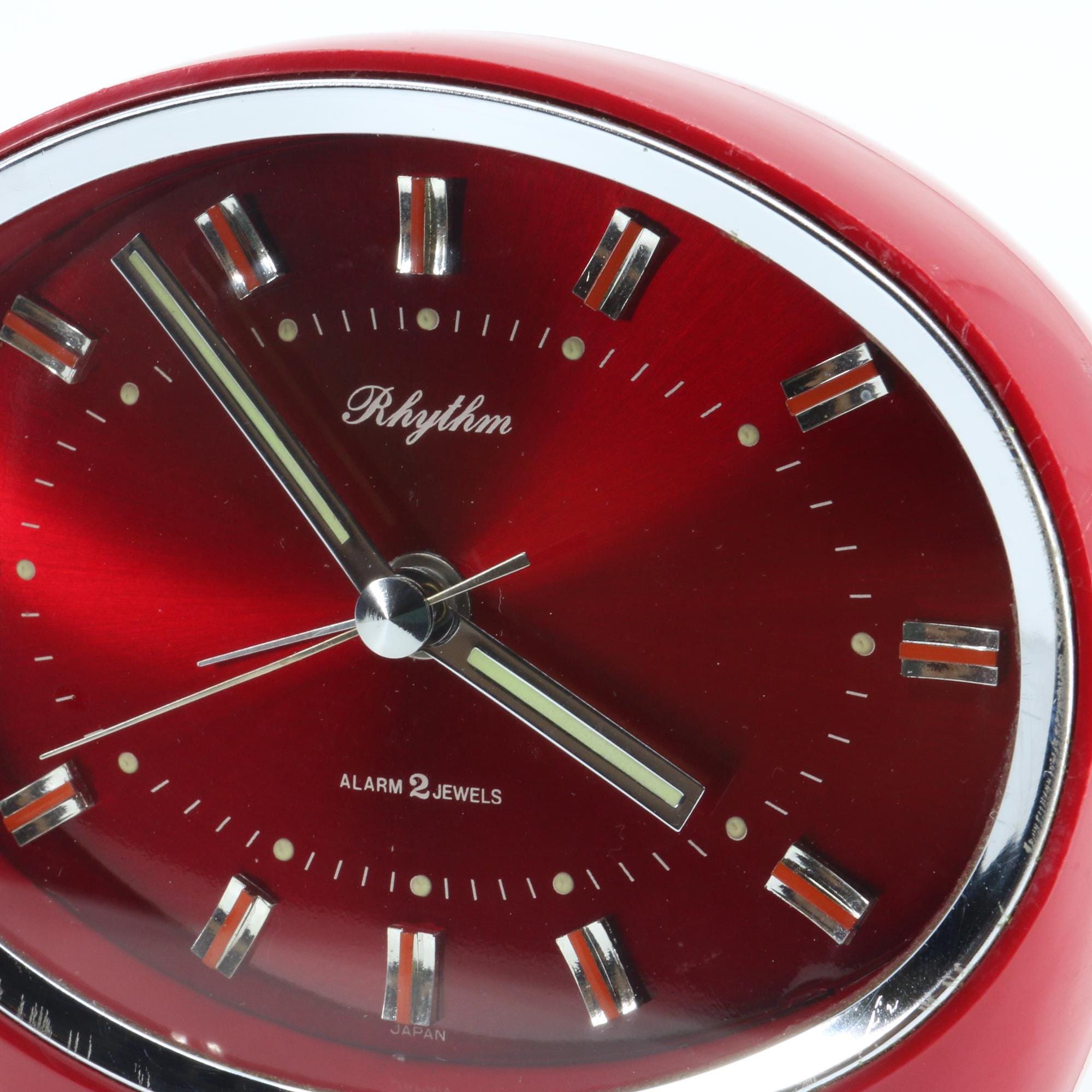 Rhythm Vintage Winding Alarm Clock 2 Jewels Space Age - Etsy