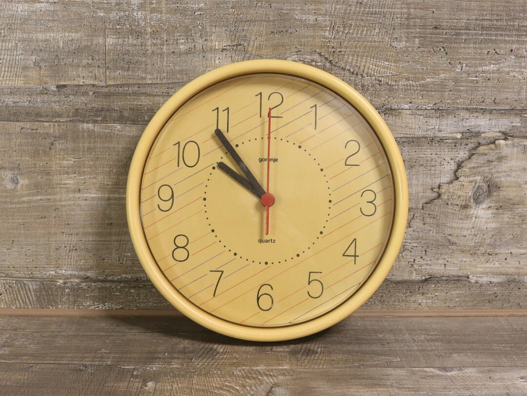 Vintage Gorenje Quartz Battery Wall Clock Atomic Made in Etsy